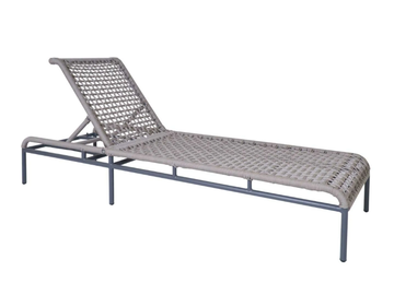 FAMIGLIA - Recliner rope and aluminium sun lounger by Il Giardino di Legno - view 3